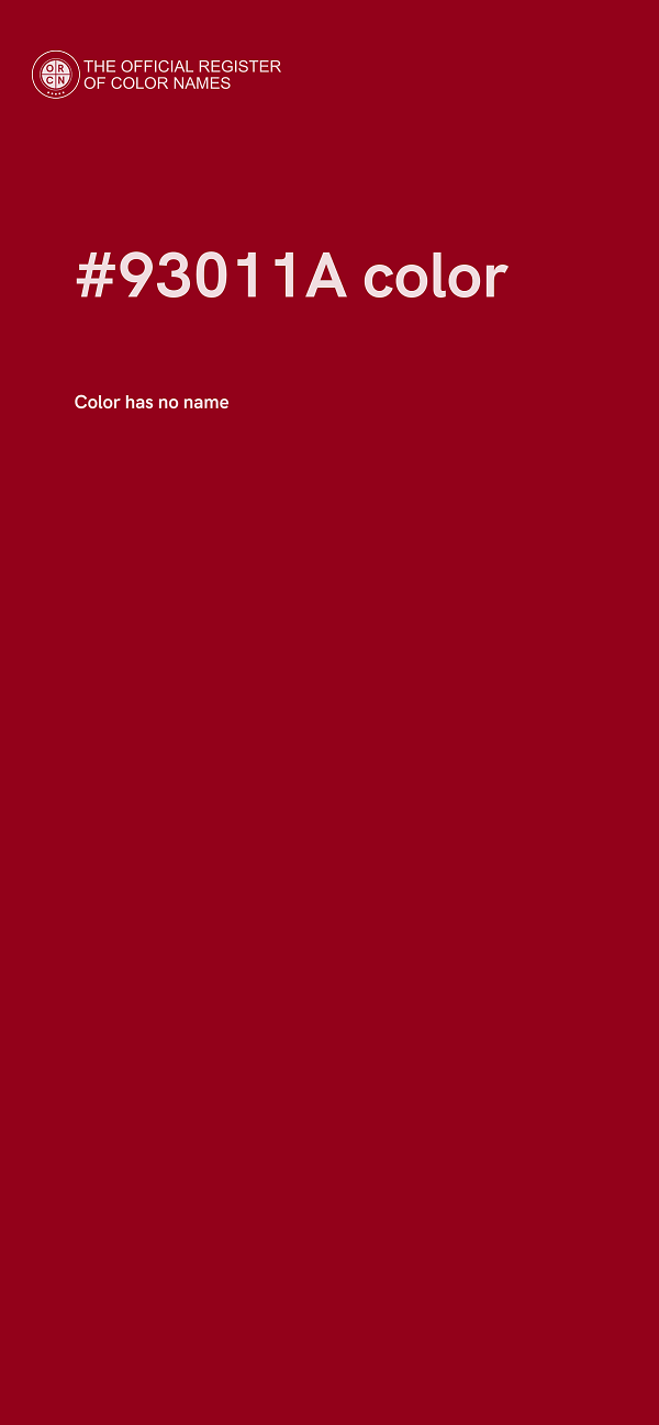 #93011A color image