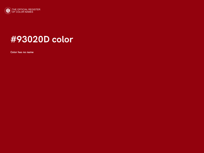 #93020D color image
