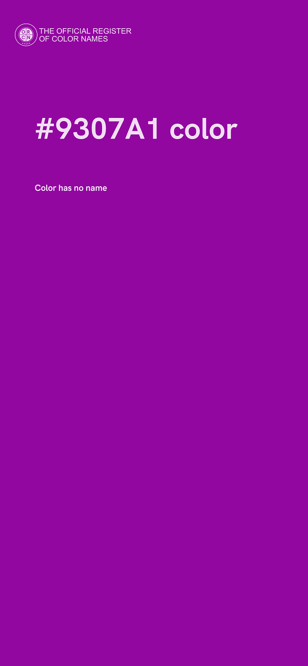 #9307A1 color image