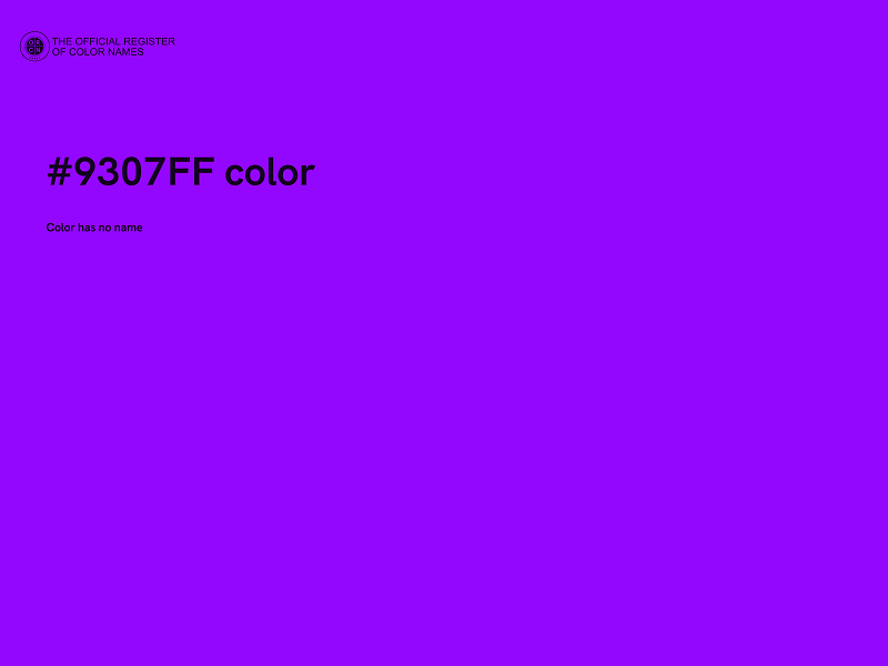 #9307FF color image
