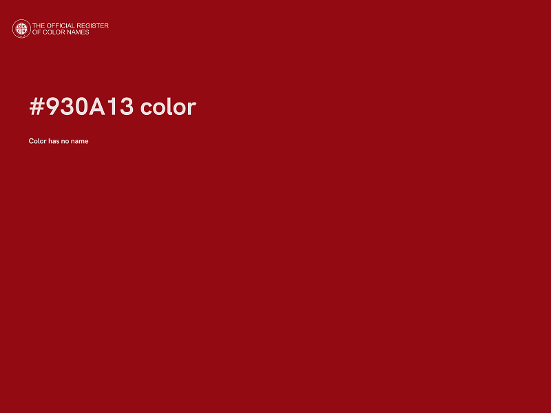 #930A13 color image