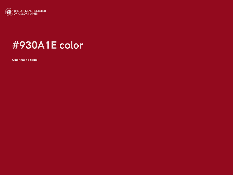 #930A1E color image