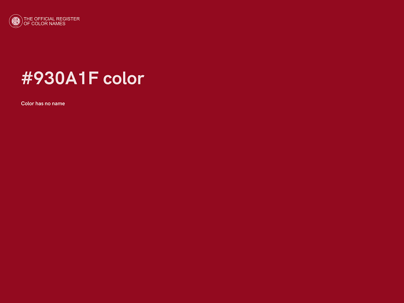 #930A1F color image