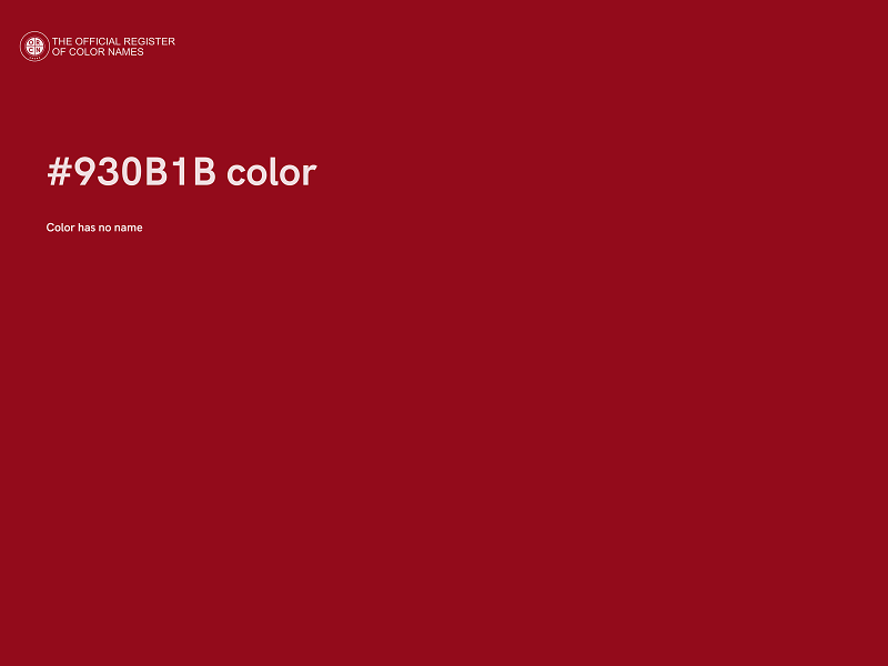 #930B1B color image