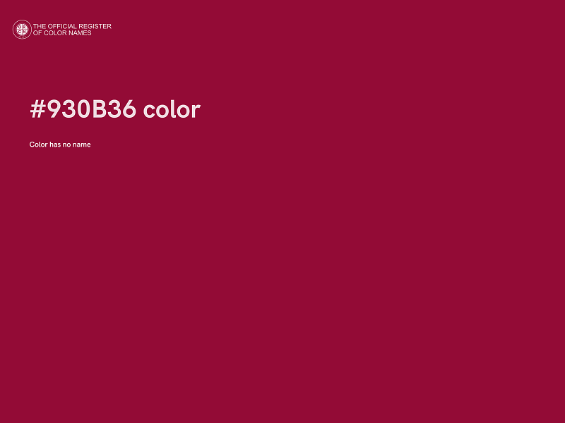 #930B36 color image