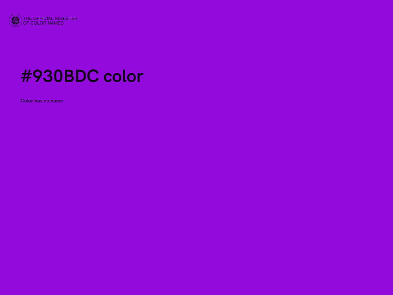 #930BDC color image