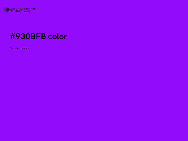 #930BFB color image