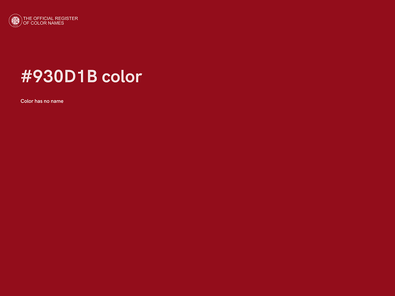 #930D1B color image