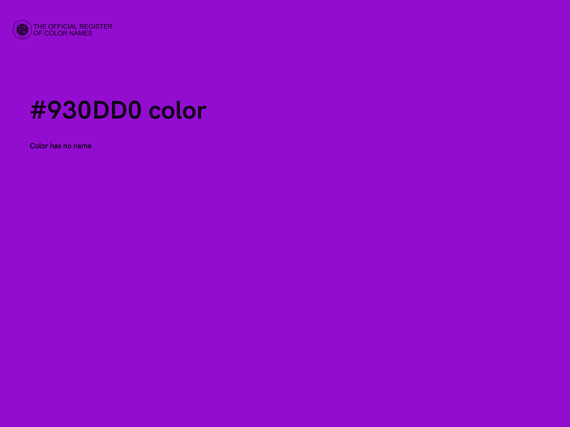 #930DD0 color image