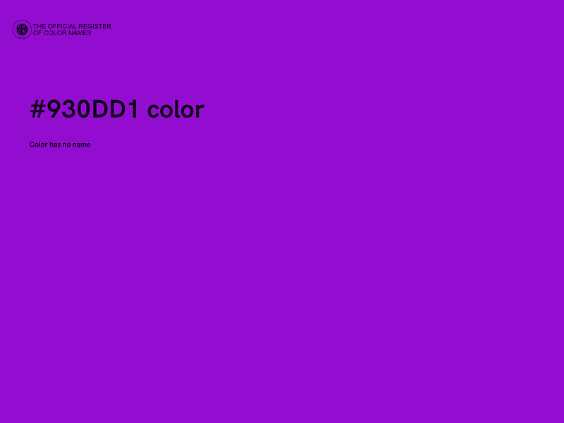 #930DD1 color image