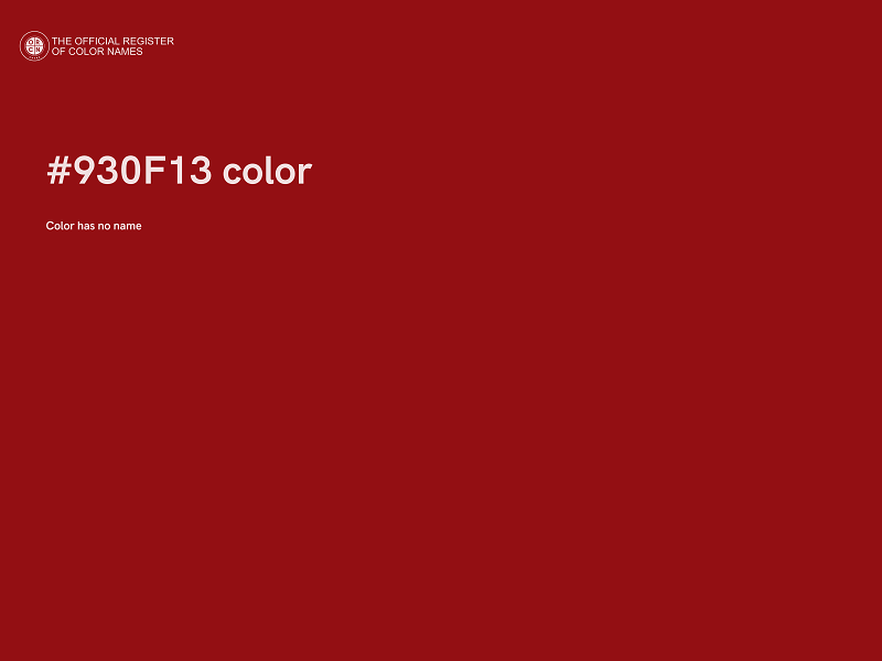 #930F13 color image