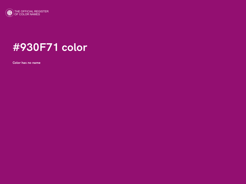 #930F71 color image