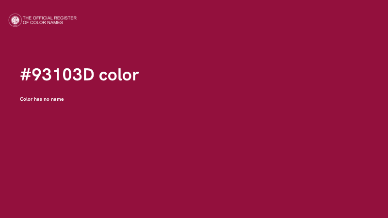 #93103D color image