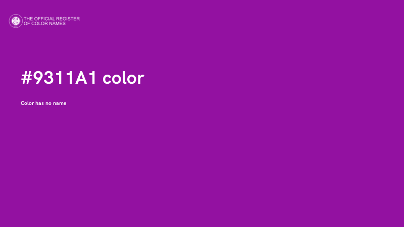 #9311A1 color image