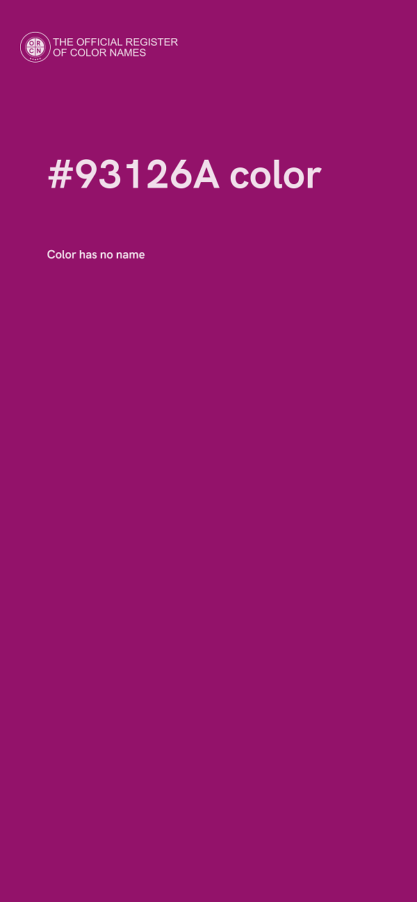 #93126A color image