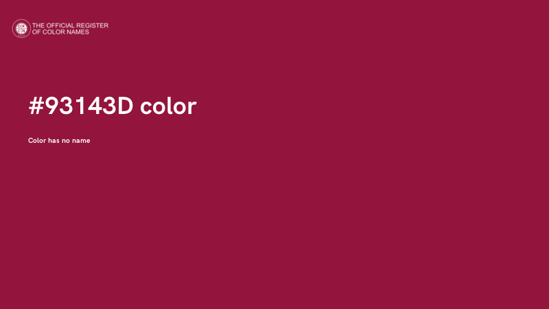 #93143D color image