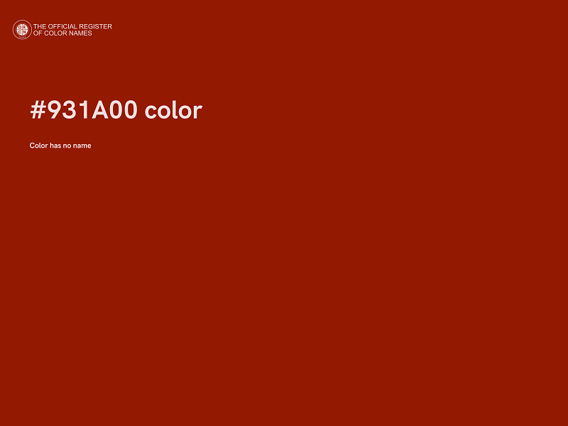 #931A00 color image