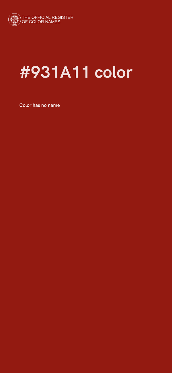 #931A11 color image