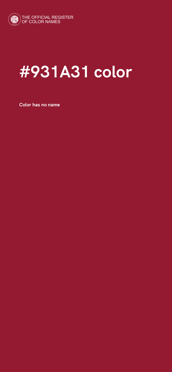 #931A31 color image