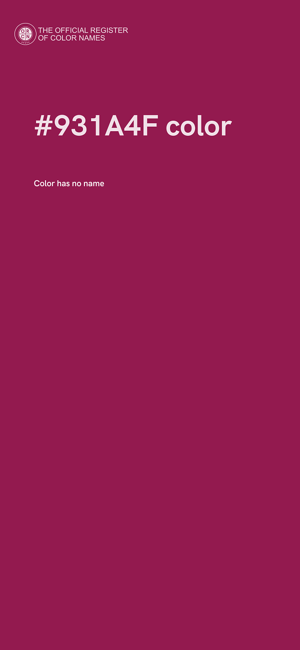 #931A4F color image