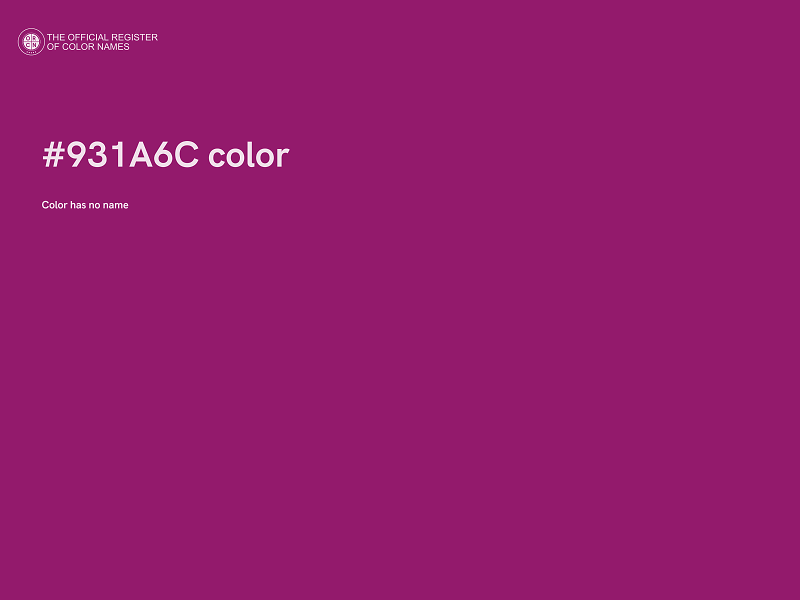 #931A6C color image