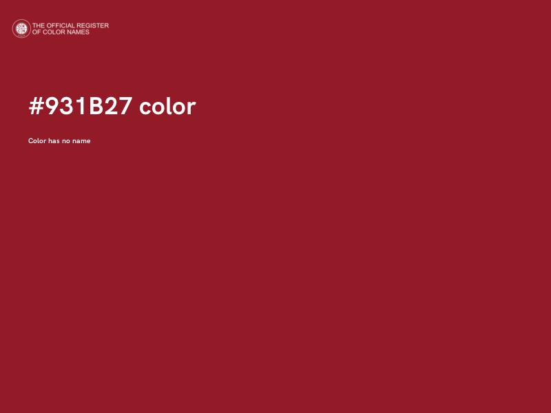 #931B27 color image
