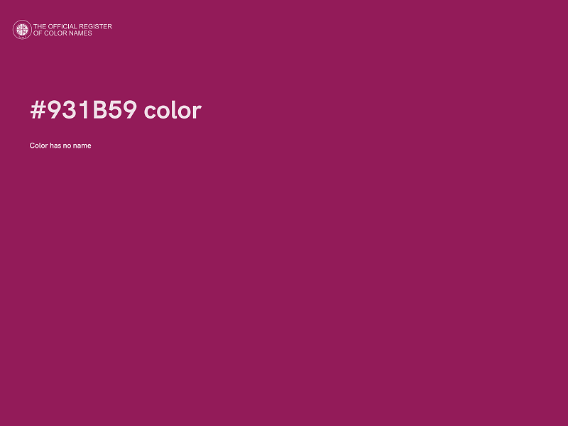 #931B59 color image