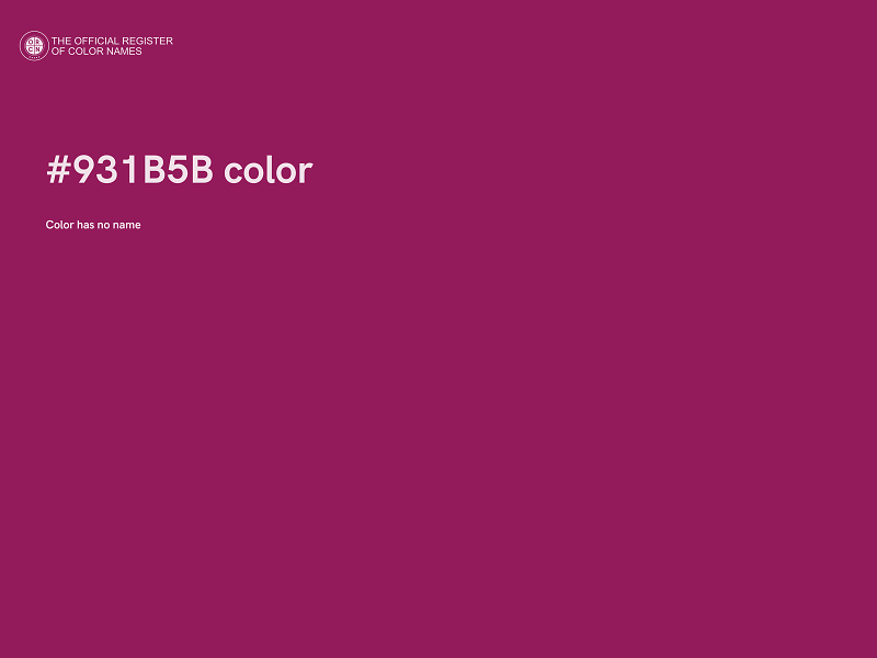 #931B5B color image