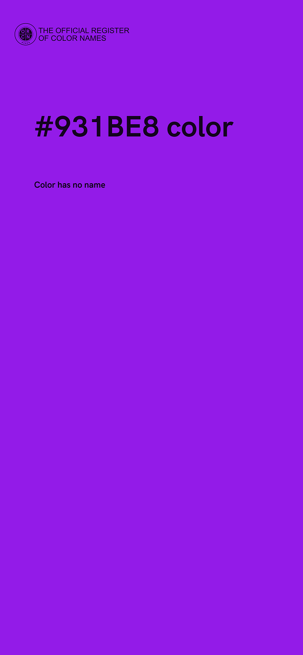 #931BE8 color image