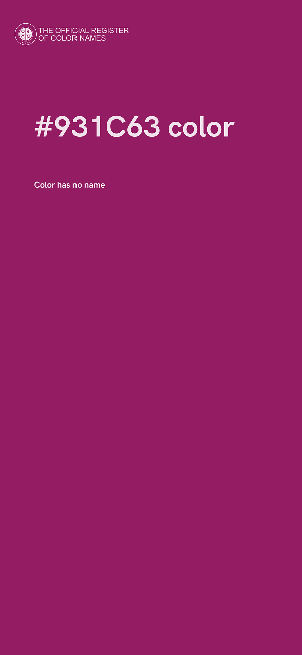 #931C63 color image