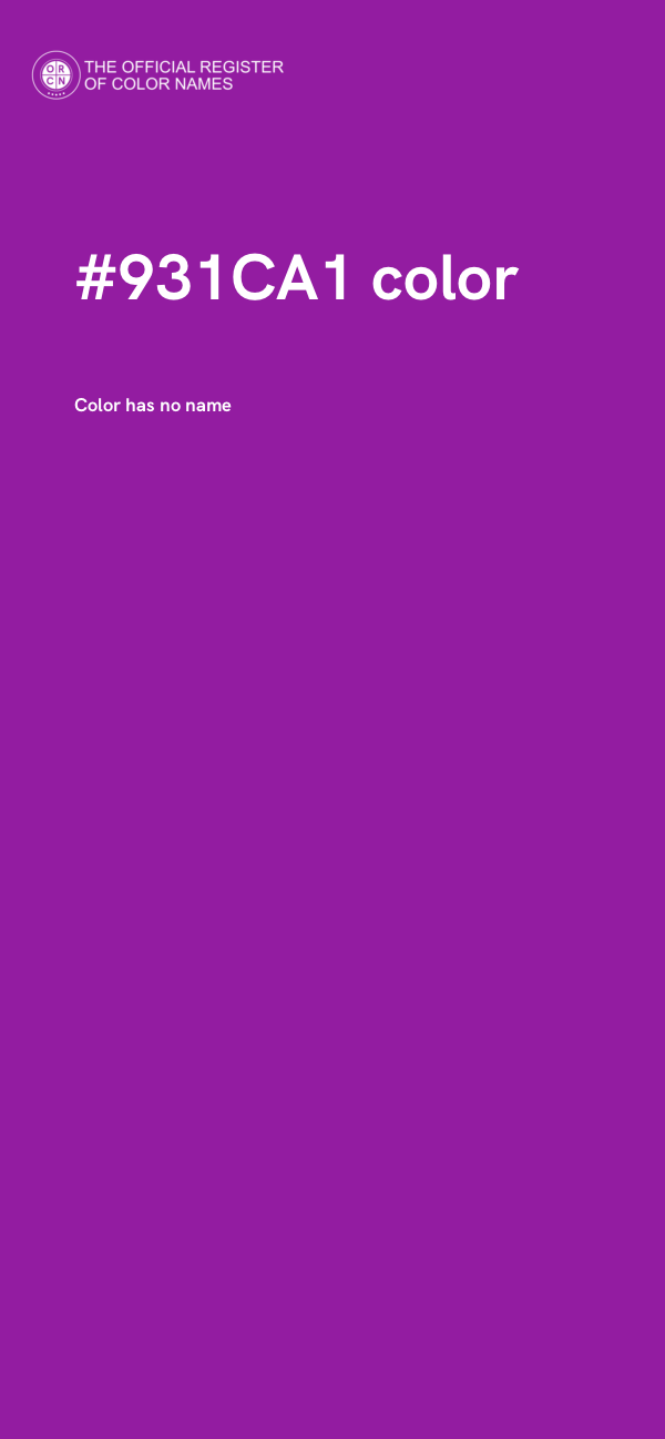 #931CA1 color image