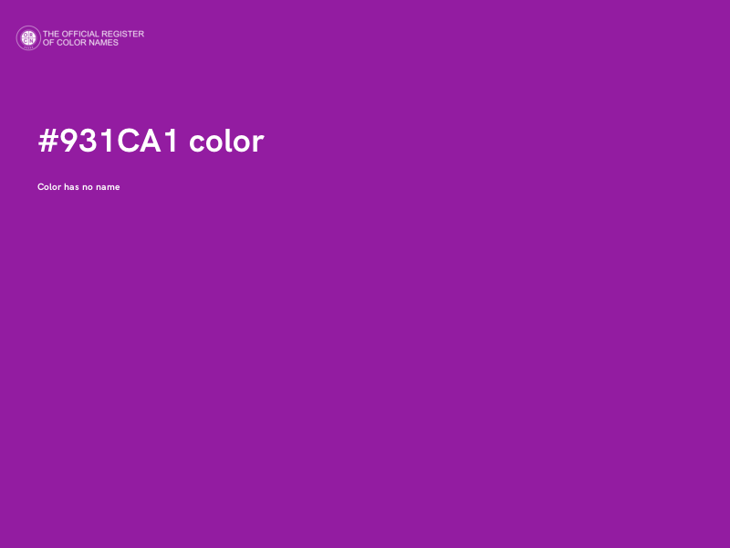 #931CA1 color image