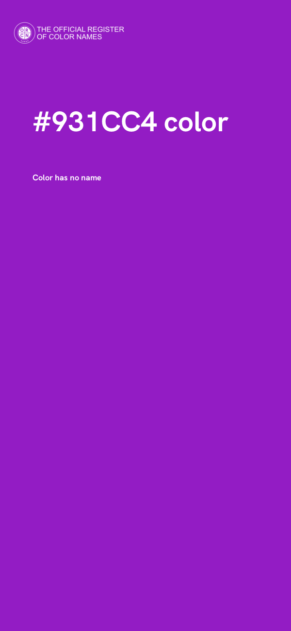 #931CC4 color image