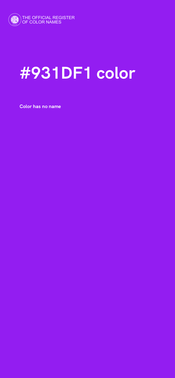 #931DF1 color image