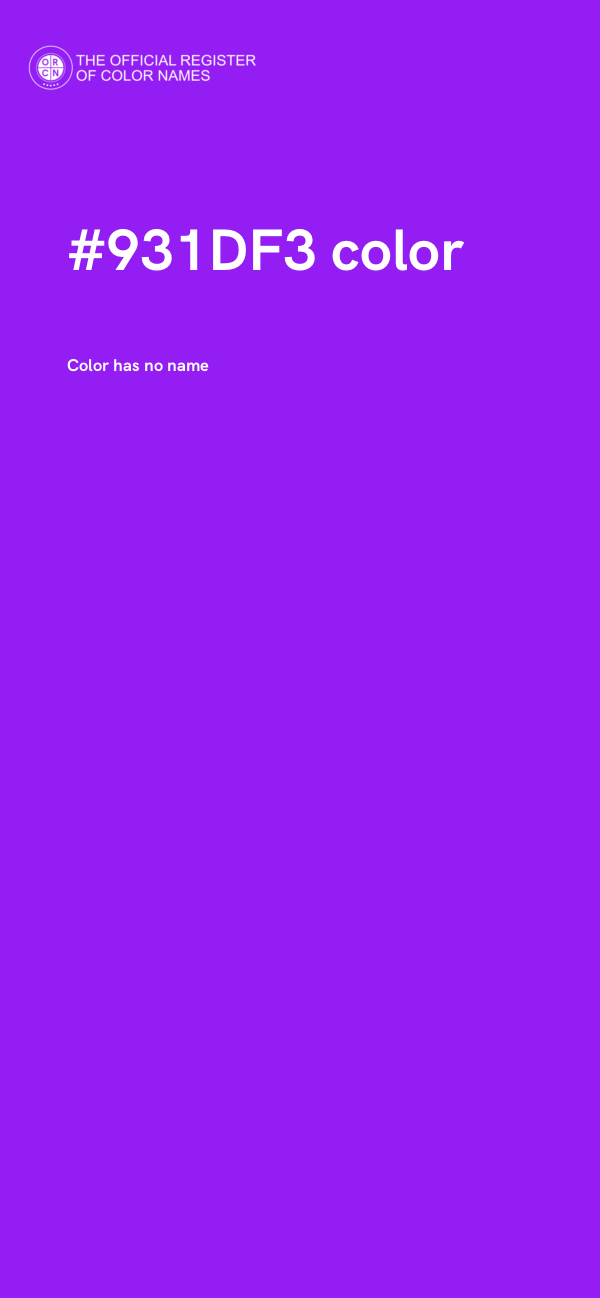 #931DF3 color image