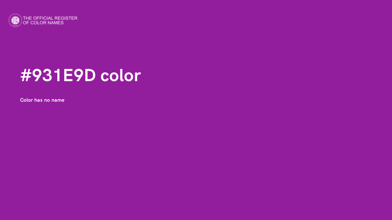 #931E9D color image
