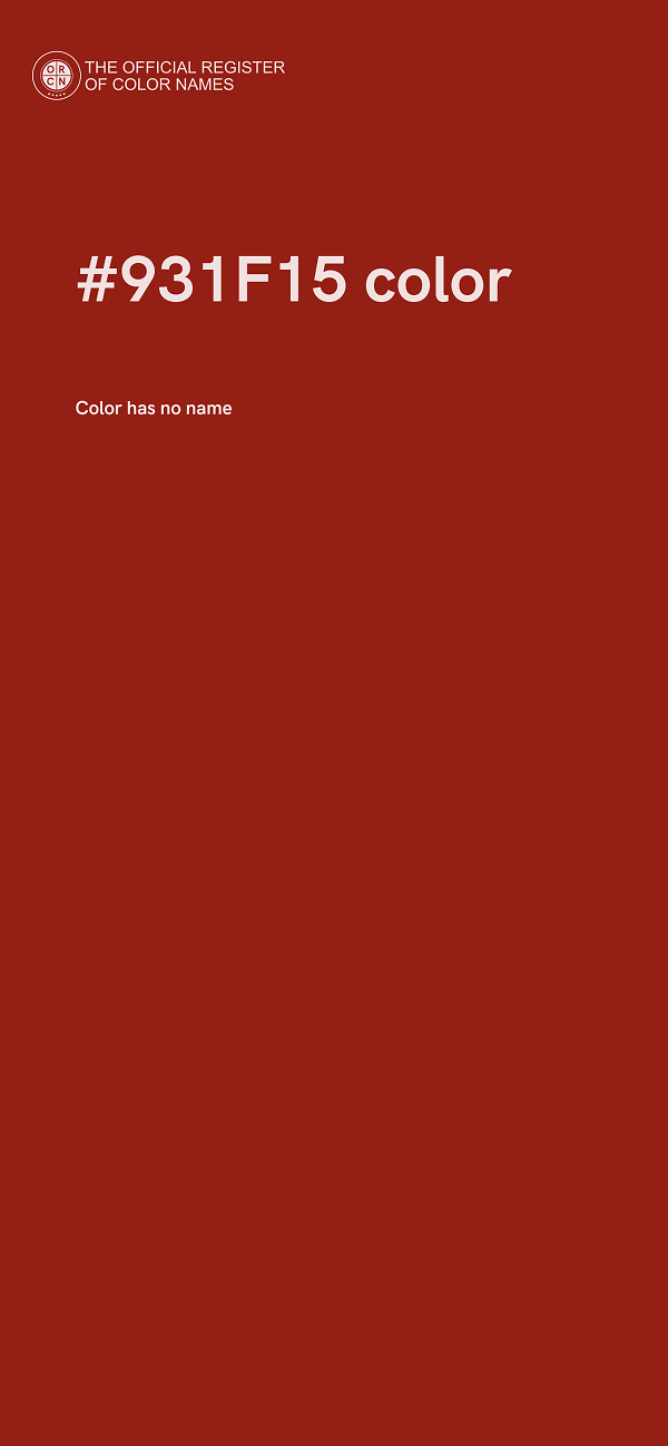 #931F15 color image