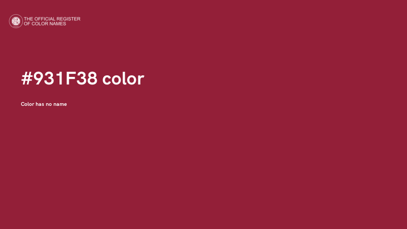 #931F38 color image