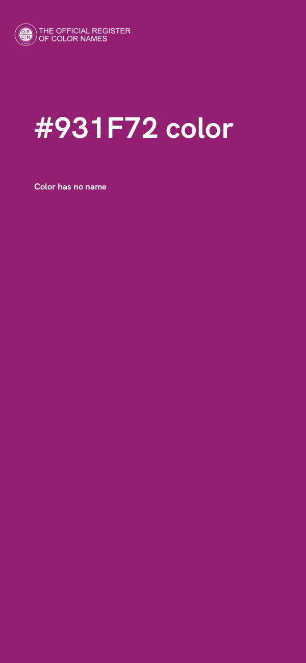 #931F72 color image