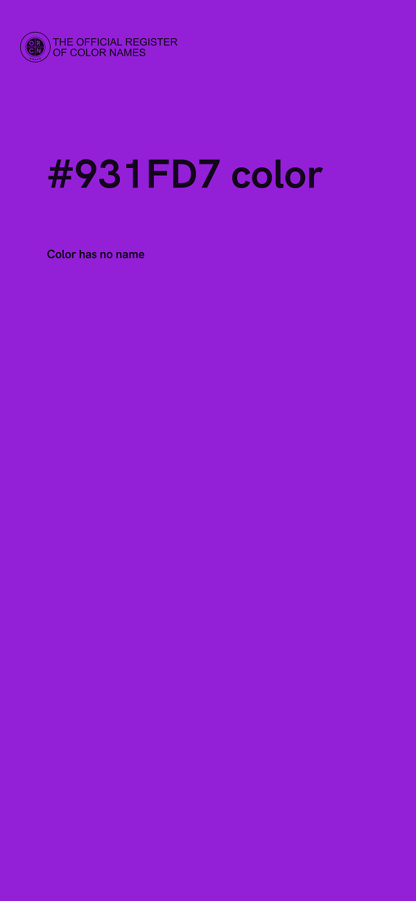 #931FD7 color image