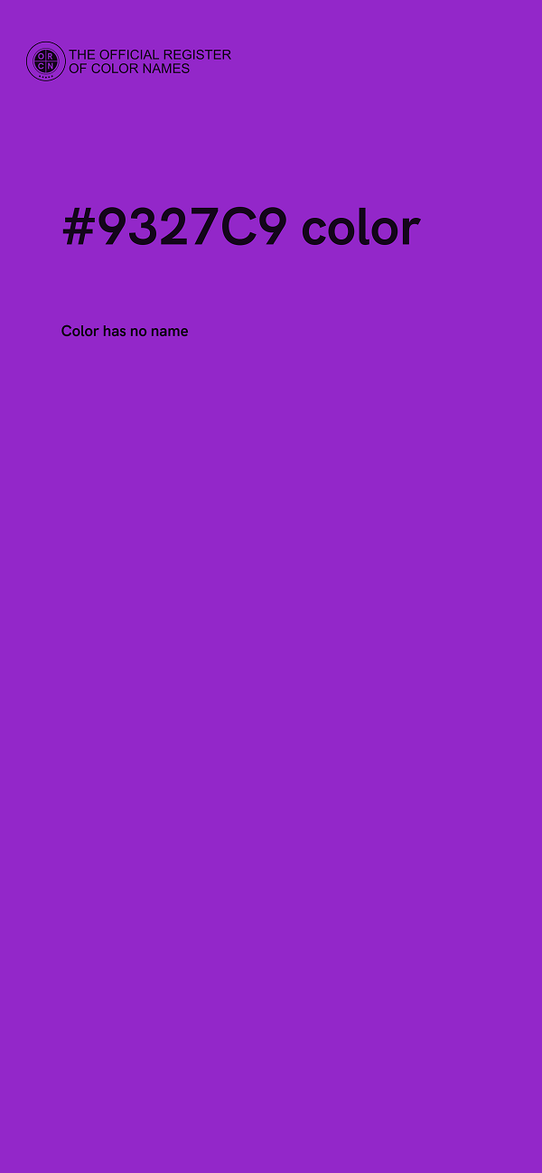 #9327C9 color image