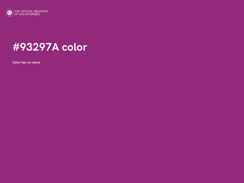 #93297A color image
