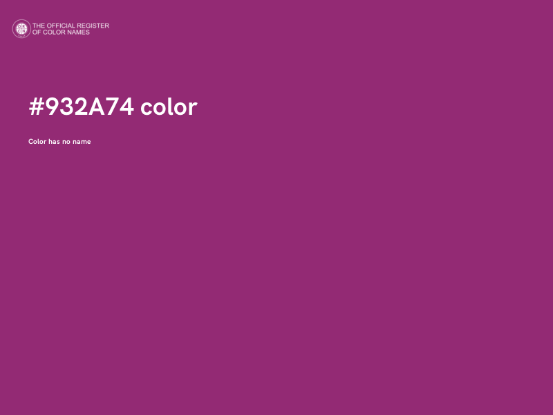 #932A74 color image
