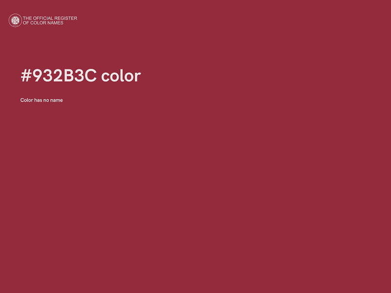 #932B3C color image