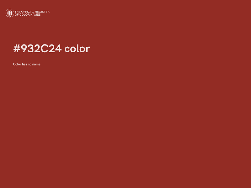 #932C24 color image