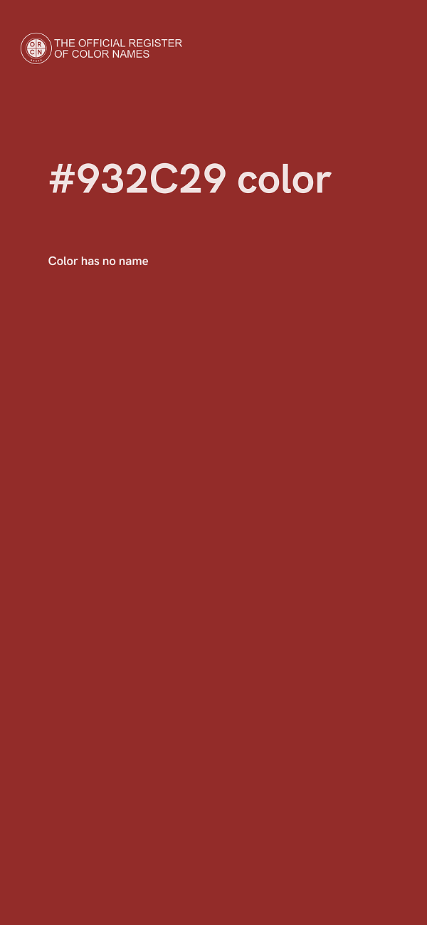 #932C29 color image