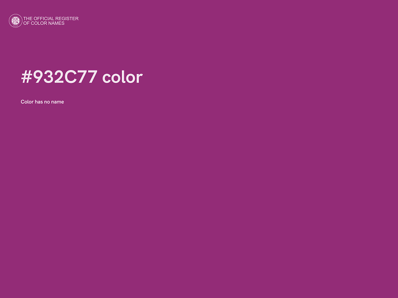 #932C77 color image