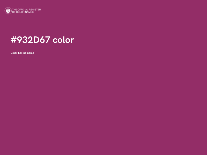 #932D67 color image