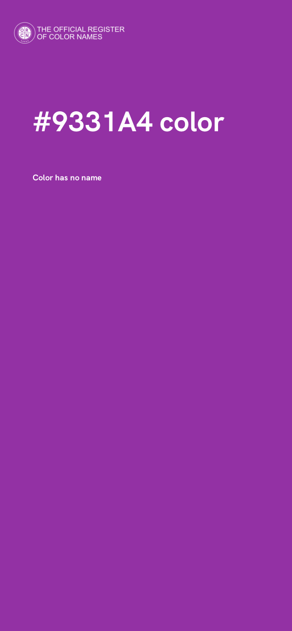 #9331A4 color image