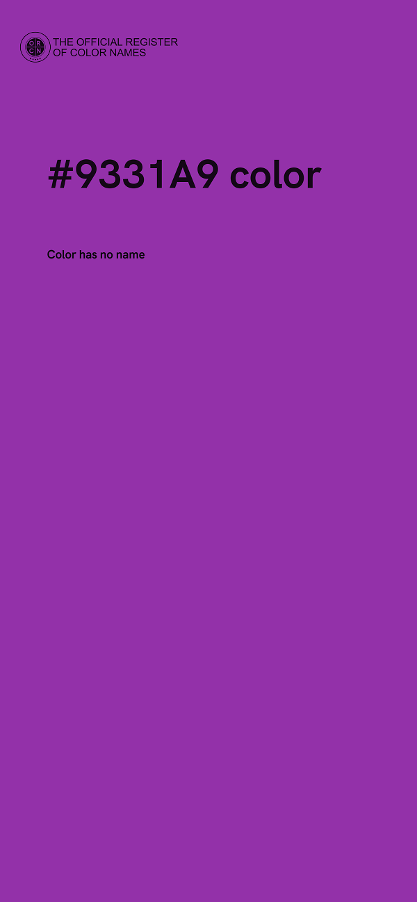 #9331A9 color image